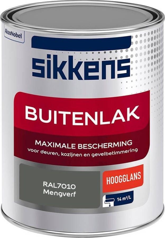 Sikkens Buitenlak Verf Hoogglans Mengkleur RAL7010 1 liter