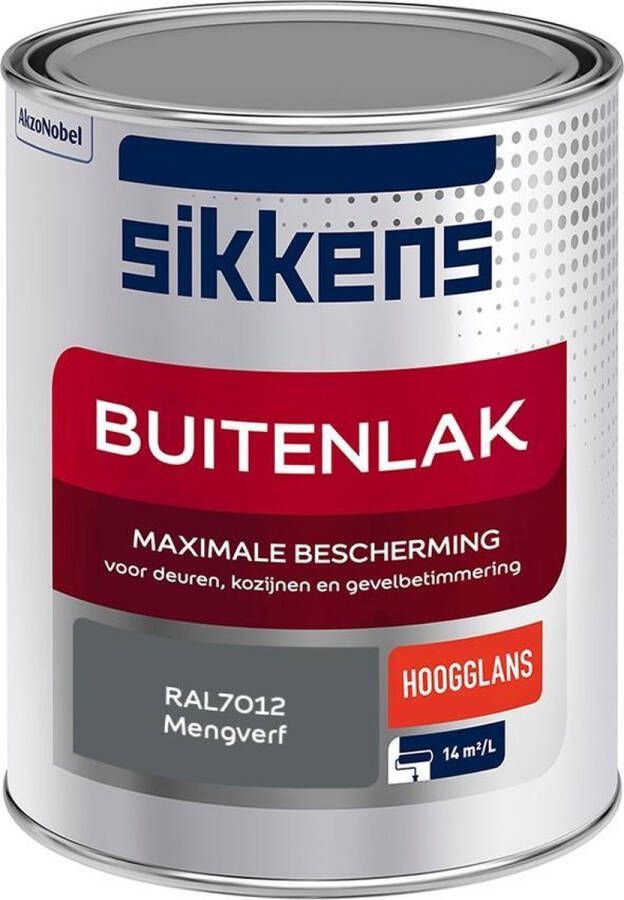 Sikkens Buitenlak Verf Hoogglans Mengkleur RAL7012 1 liter