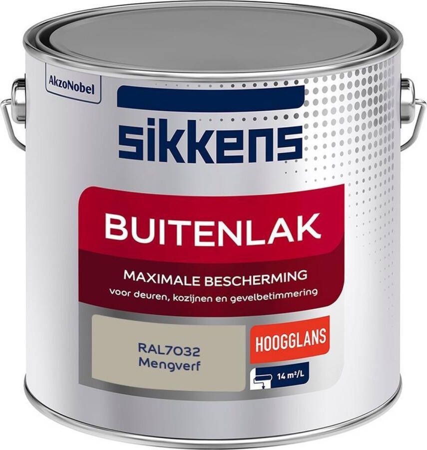 Sikkens Buitenlak Verf Hoogglans Mengkleur RAL7032 2 5 liter