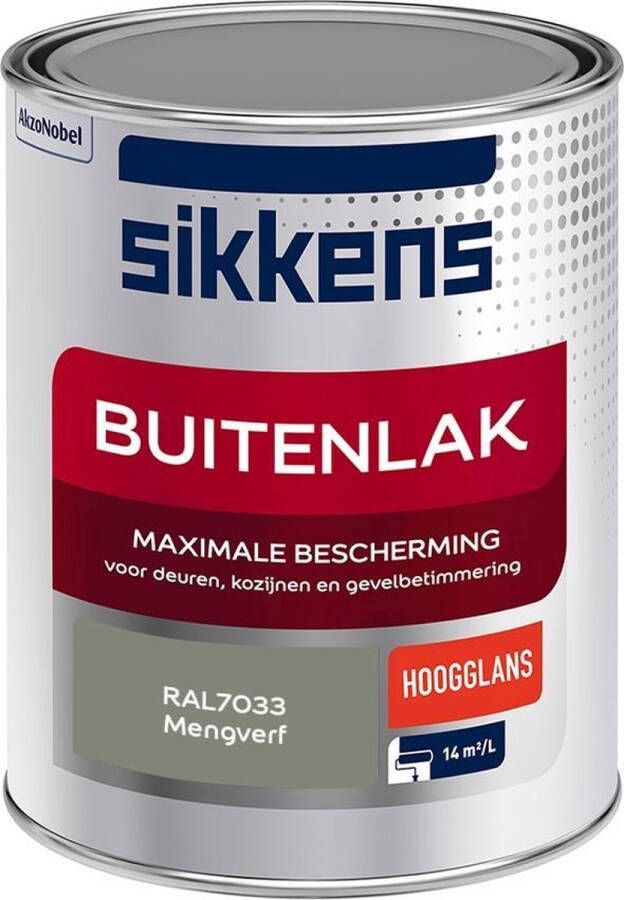 Sikkens Buitenlak Verf Hoogglans Mengkleur RAL7033 1 liter