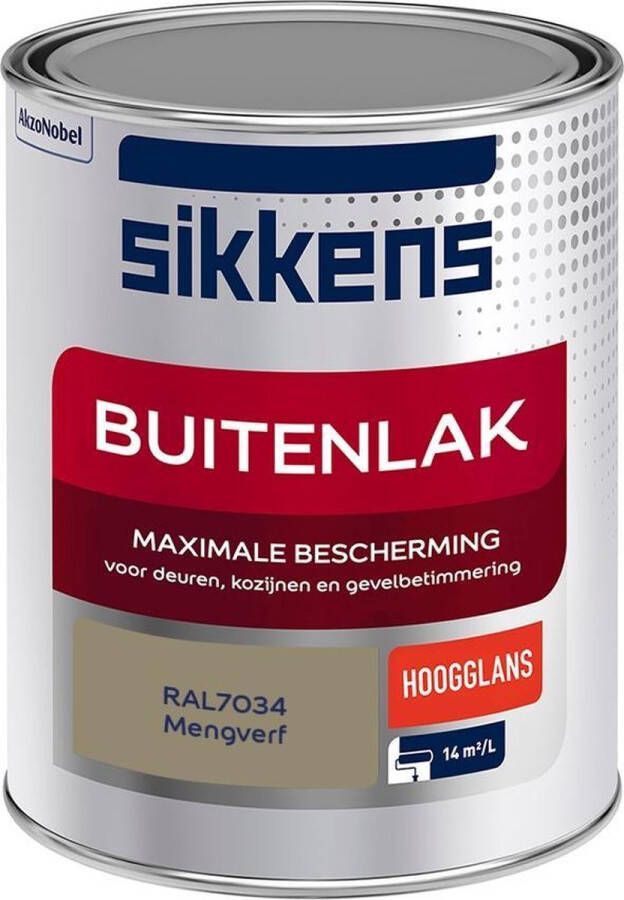 Sikkens Buitenlak Verf Hoogglans Mengkleur RAL7034 1 liter