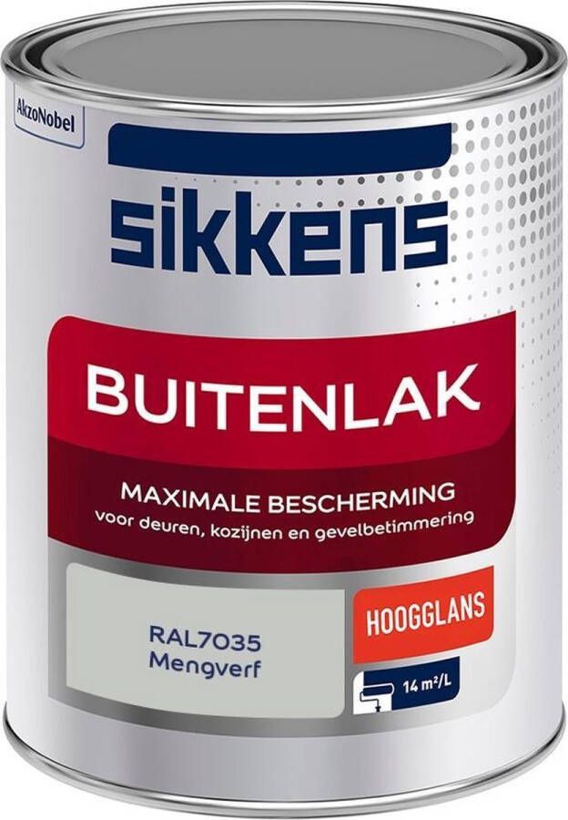 Sikkens Buitenlak Verf Hoogglans Mengkleur RAL7035 1 liter