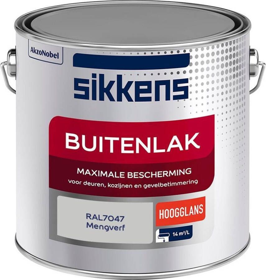 Sikkens Buitenlak Verf Hoogglans Mengkleur RAL7047 2 5 liter