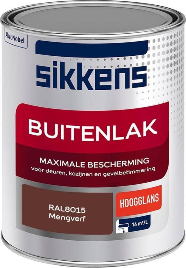 Sikkens Buitenlak Verf Hoogglans Mengkleur RAL8015 1 liter