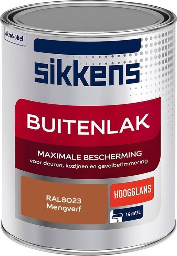 Sikkens Buitenlak Verf Hoogglans Mengkleur RAL8023 1 liter