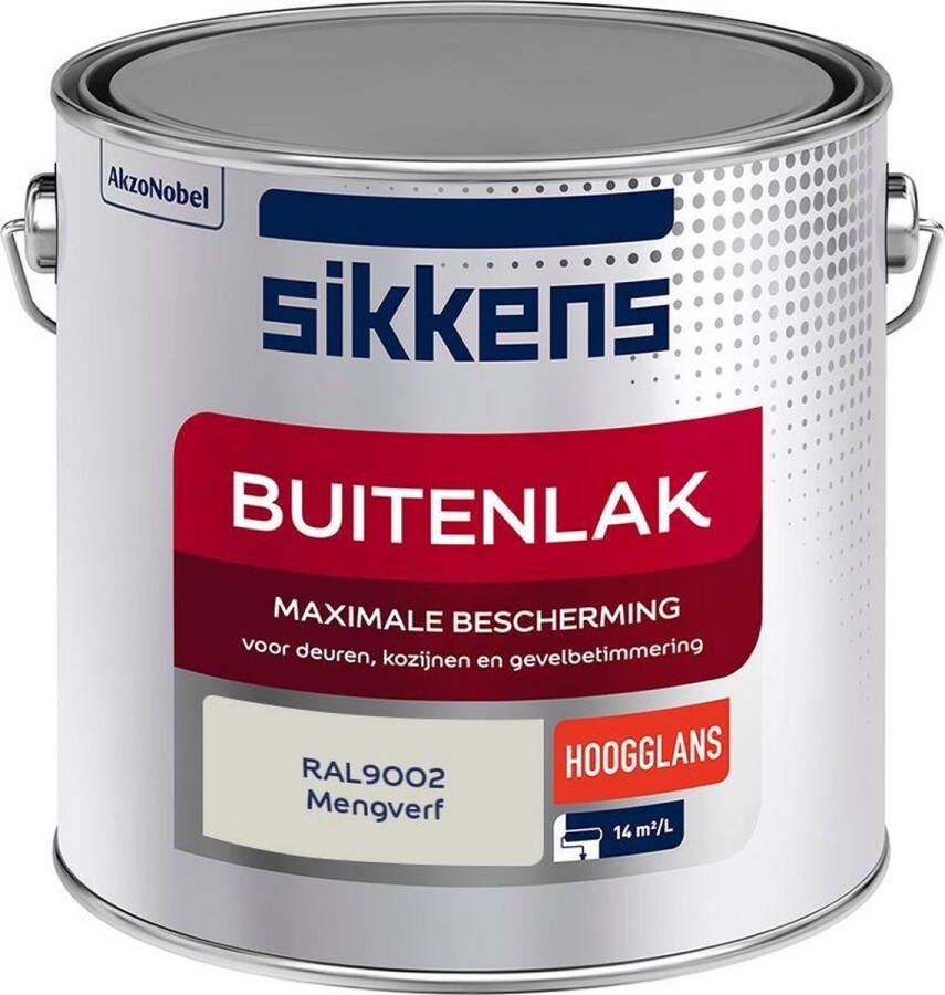 Sikkens Buitenlak Verf Hoogglans Mengkleur RAL9002 2 5 liter