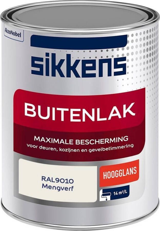 Sikkens Buitenlak Verf Hoogglans Mengkleur RAL9010 1 Liter