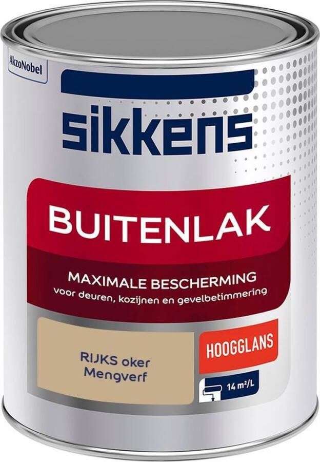 Sikkens Buitenlak Verf Hoogglans Mengkleur RIJKS oker 1 liter