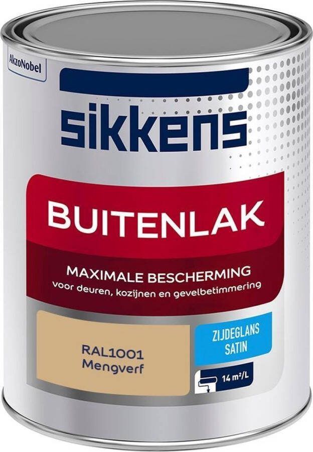 Sikkens Buitenlak Verf Zijdeglans Mengkleur RAL1001 1L