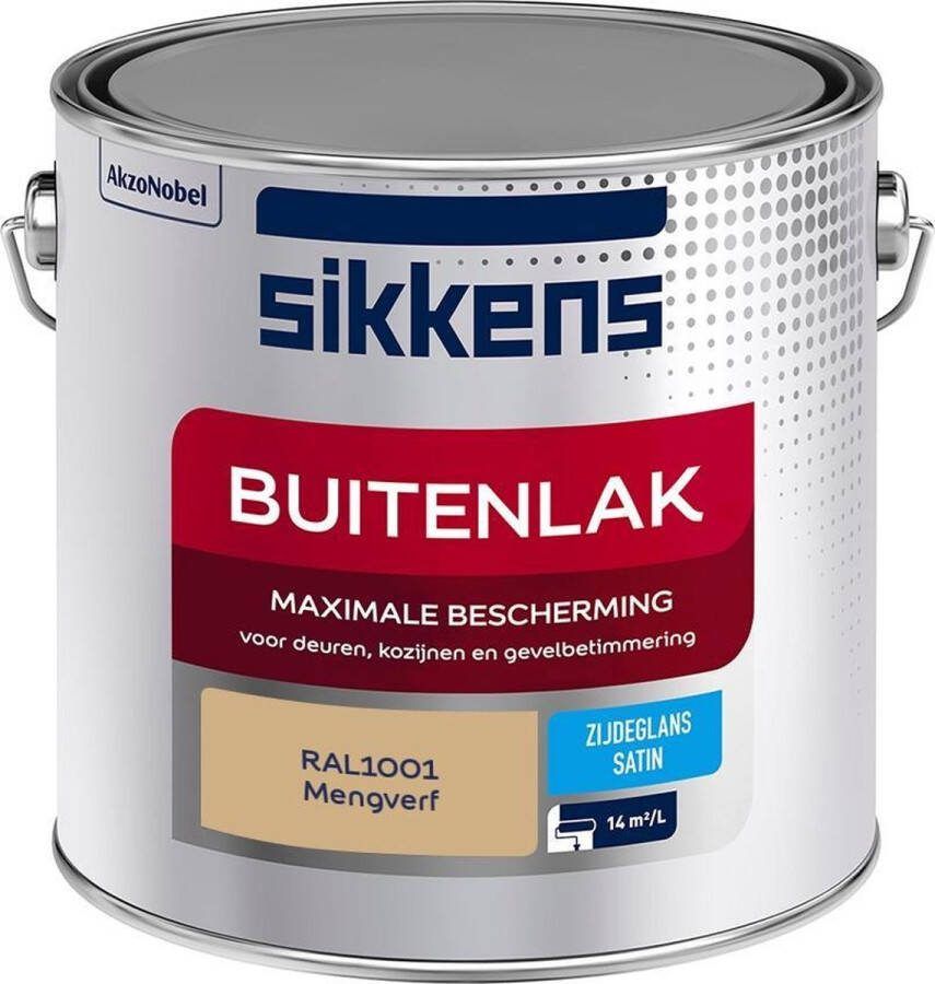 Sikkens Buitenlak Verf Zijdeglans Mengkleur RAL1001 2.5L