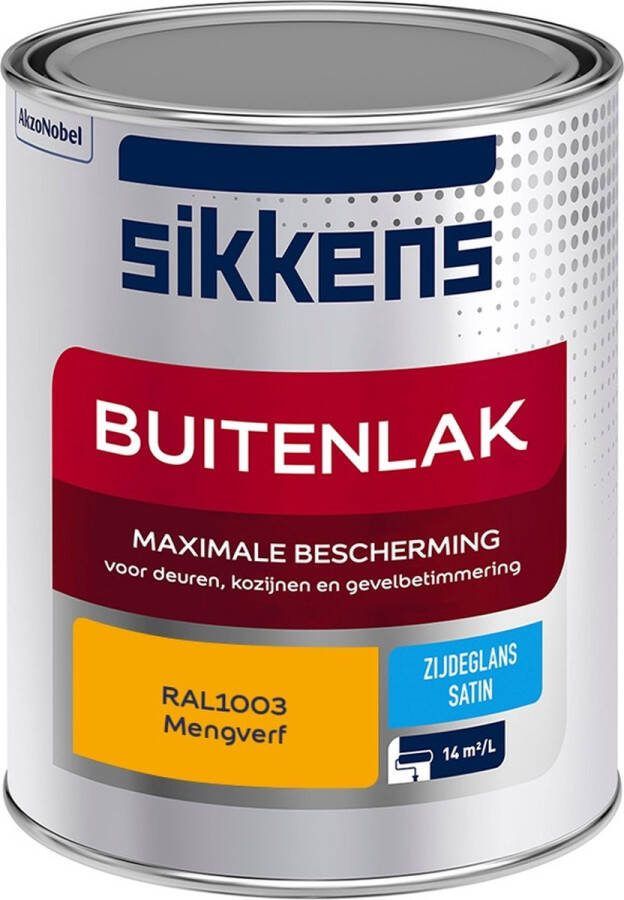 Sikkens Buitenlak Verf Zijdeglans Mengkleur RAL1003 1L