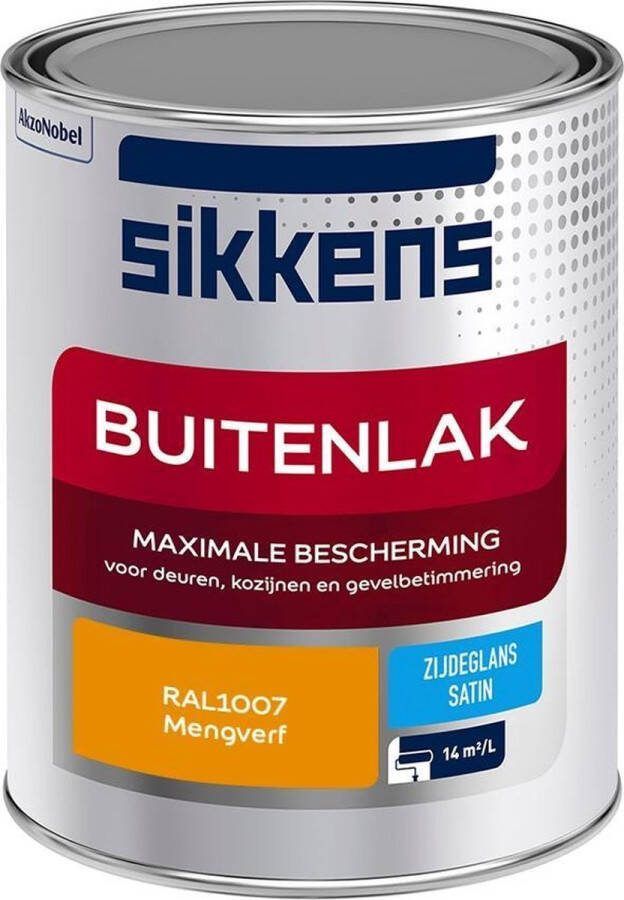 Sikkens Buitenlak Verf Zijdeglans Mengkleur RAL1007 1L