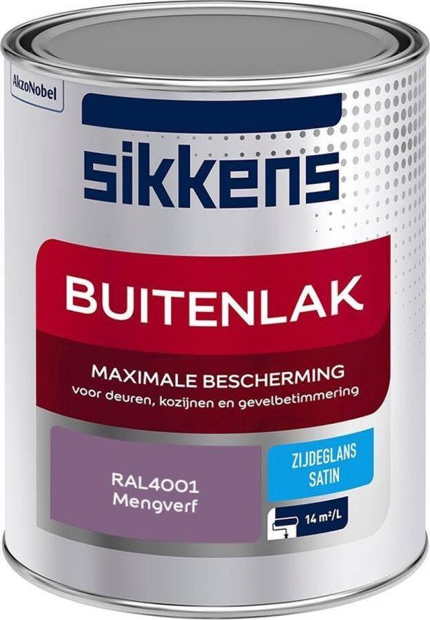 Sikkens Buitenlak Verf Zijdeglans Mengkleur RAL4001 1L