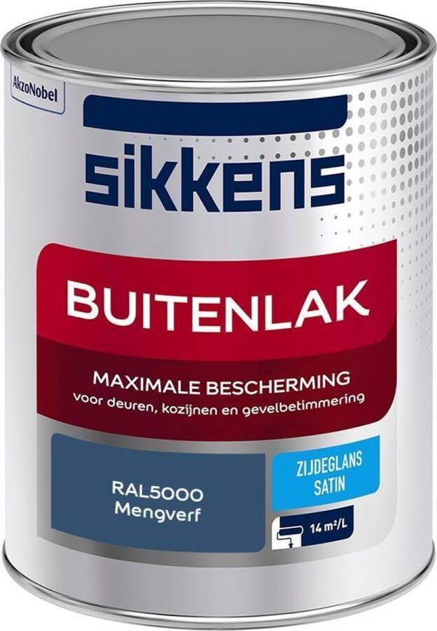Sikkens Buitenlak Verf Zijdeglans Mengkleur RAL5000 1L