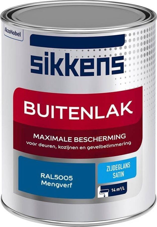 Sikkens Buitenlak Verf Zijdeglans Mengkleur RAL5005 1L