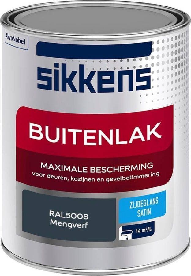 Sikkens Buitenlak Verf Zijdeglans Mengkleur RAL5008 1L
