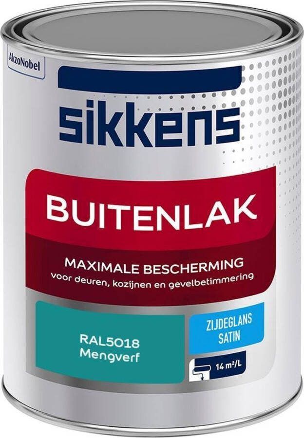 Sikkens Buitenlak Verf Zijdeglans Mengkleur RAL5018 1L