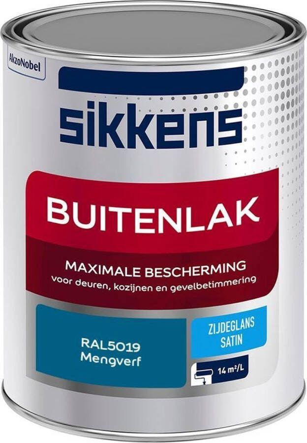 Sikkens Buitenlak Verf Zijdeglans Mengkleur RAL5019 1L