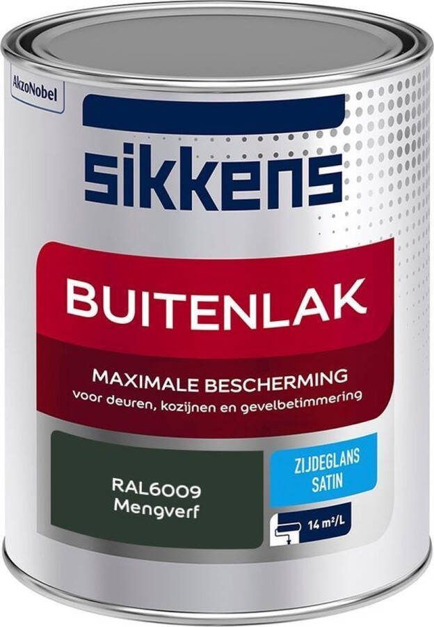 Sikkens Buitenlak Verf Zijdeglans Mengkleur RAL6009 1L