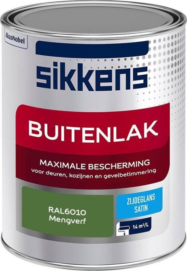 Sikkens Buitenlak Verf Zijdeglans Mengkleur RAL6010 1L