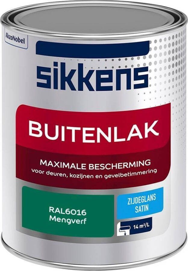 Sikkens Buitenlak Verf Zijdeglans Mengkleur RAL6016 1L