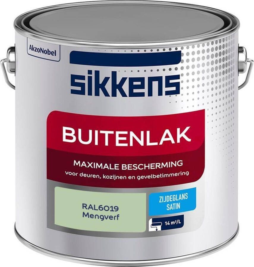 Sikkens Buitenlak Verf Zijdeglans Mengkleur RAL6019 2.5L