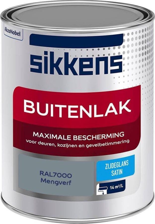Sikkens Buitenlak Verf Zijdeglans Mengkleur RAL7000 1L