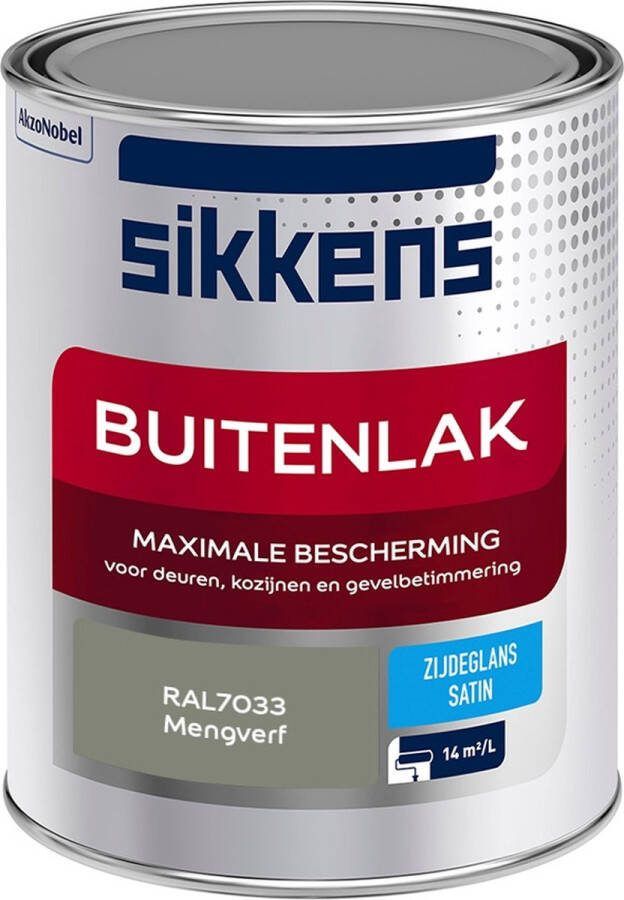 Sikkens Buitenlak Verf Zijdeglans Mengkleur RAL7033 1L