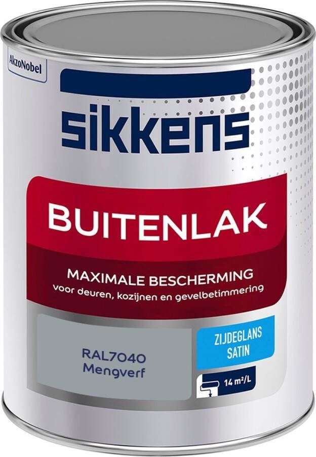Sikkens Buitenlak Verf Zijdeglans Mengkleur RAL7040 1L