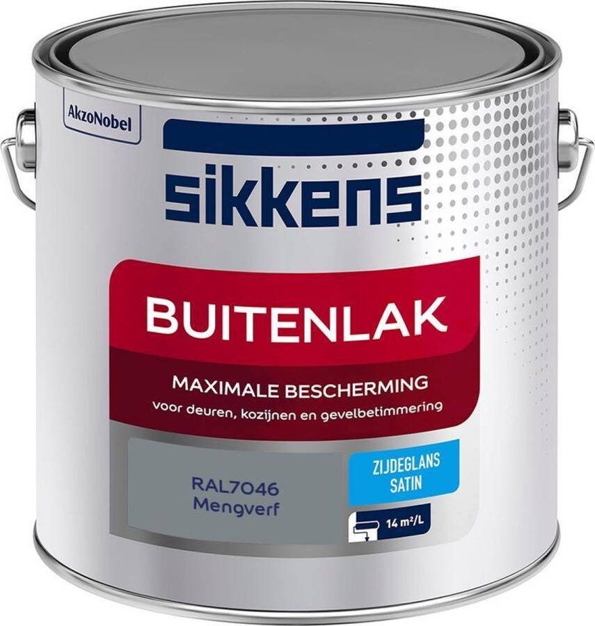 Sikkens Buitenlak Verf Zijdeglans Mengkleur RAL7046 2.5L