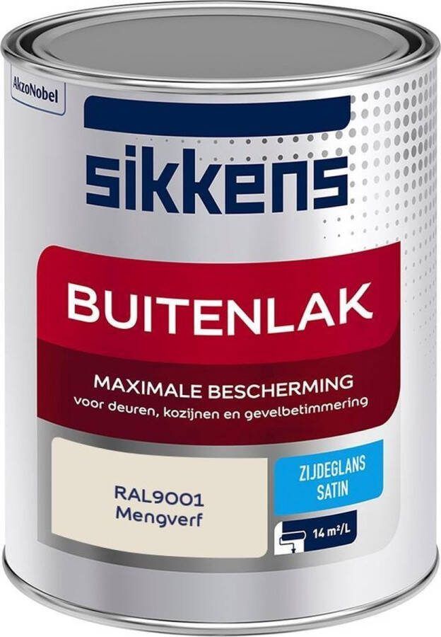 Sikkens Buitenlak Verf Zijdeglans Mengkleur RAL9001 1L
