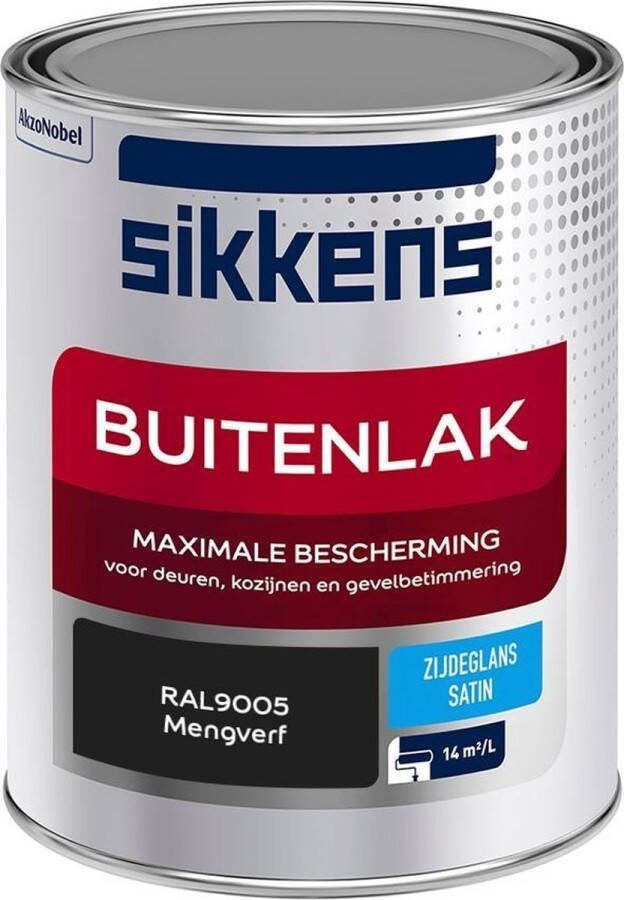 Sikkens Buitenlak Verf Zijdeglans Mengkleur RAL9005 1L