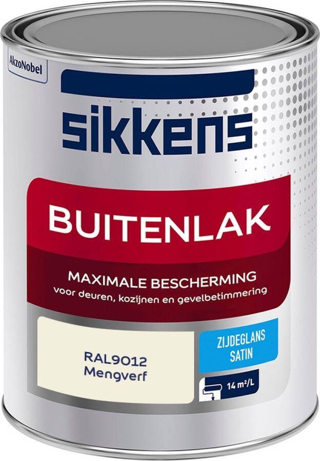 Sikkens Buitenlak Verf Zijdeglans Mengkleur RAL9012 1L
