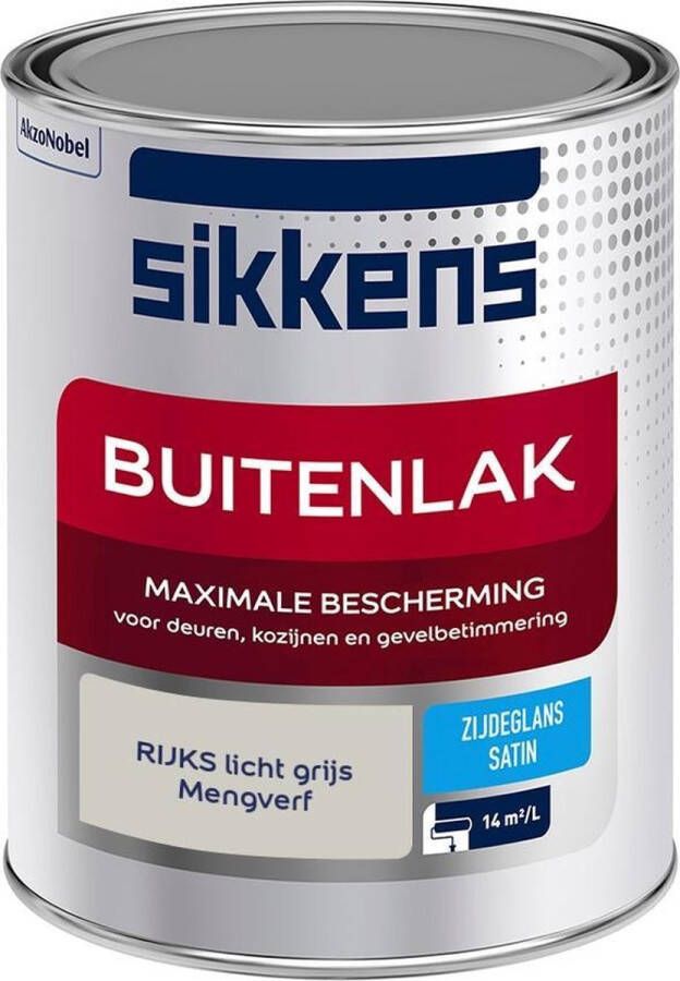 Sikkens Buitenlak Verf Zijdeglans Mengkleur RIJKS licht grijs 1 liter