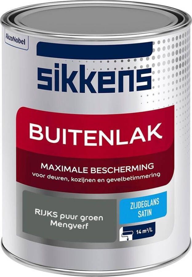 Sikkens Buitenlak Verf Zijdeglans Mengkleur RIJKS puur groen 1 liter