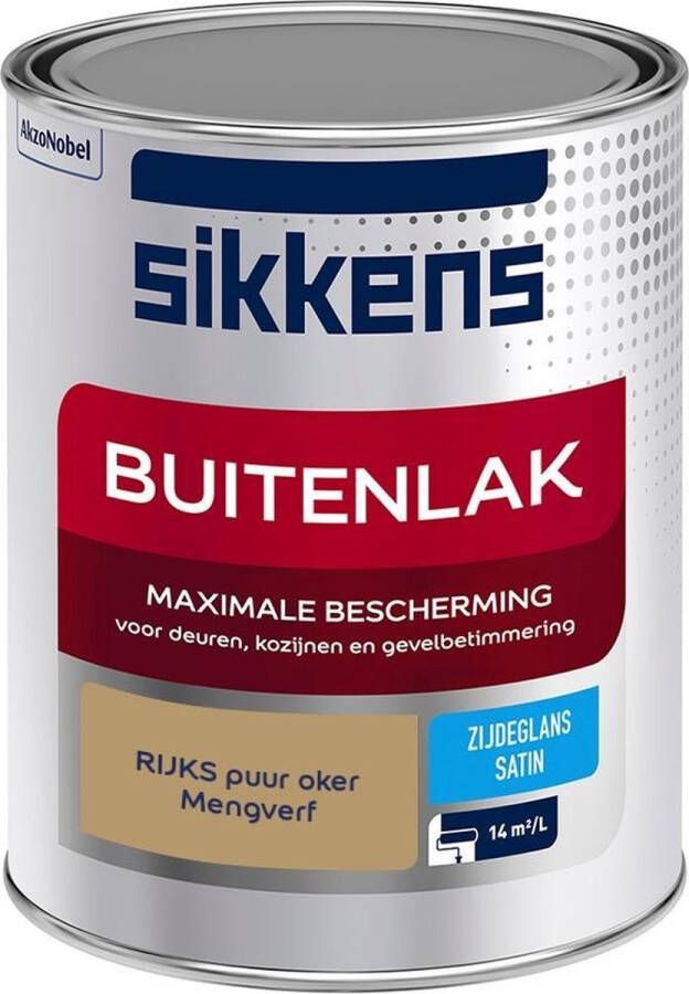 Sikkens Buitenlak Verf Zijdeglans Mengkleur RIJKS puur oker 1 liter