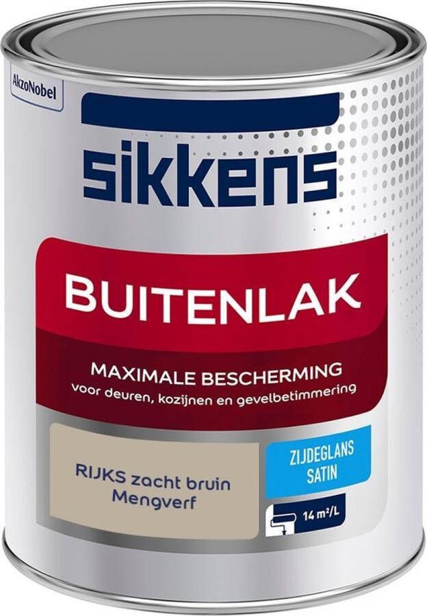 Sikkens Buitenlak Verf Zijdeglans Mengkleur RIJKS zacht bruin 1 liter