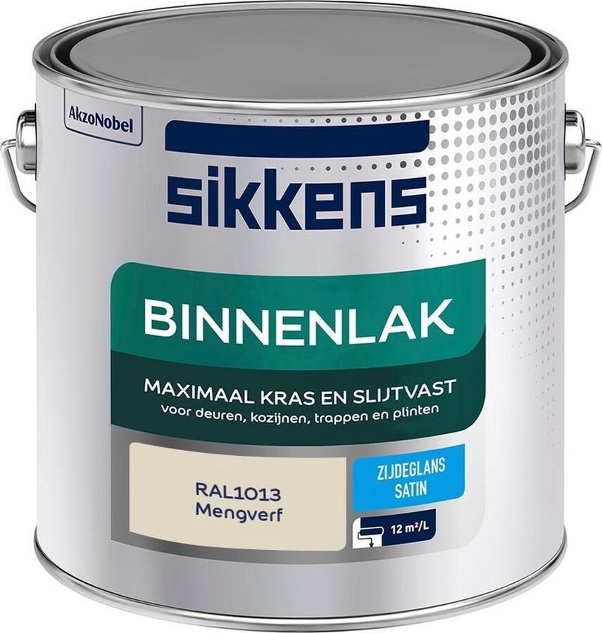 Sikkens Binnenlak Verf Zijdeglans Mengkleur RAL1013 2.5L