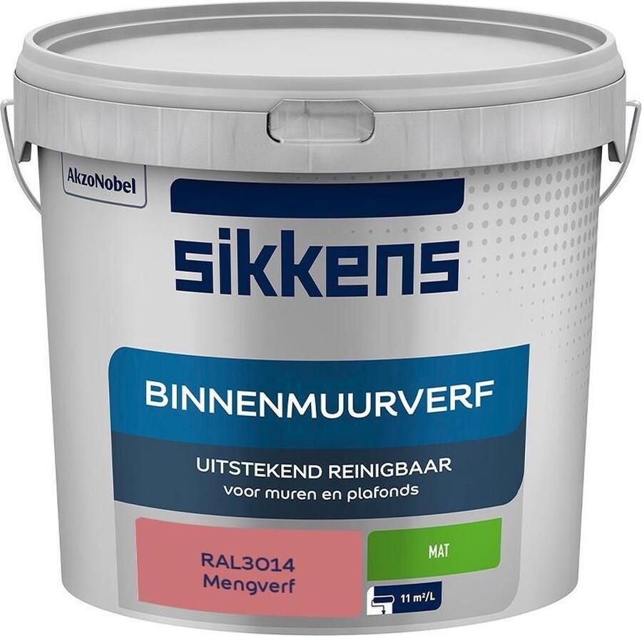 Sikkens Binnenmuurverf Muurverf Mengkleur Mat RAL3014 5L