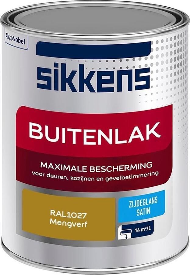 Sikkens Buitenlak Verf Zijdeglans Mengkleur RAL1027 1L
