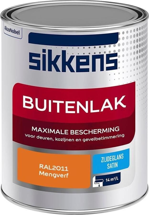 Sikkens Buitenlak Verf Zijdeglans Mengkleur RAL2011 1L