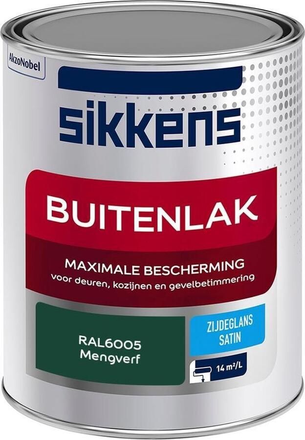 Sikkens Buitenlak Verf Zijdeglans Mengkleur RAL6005 1L