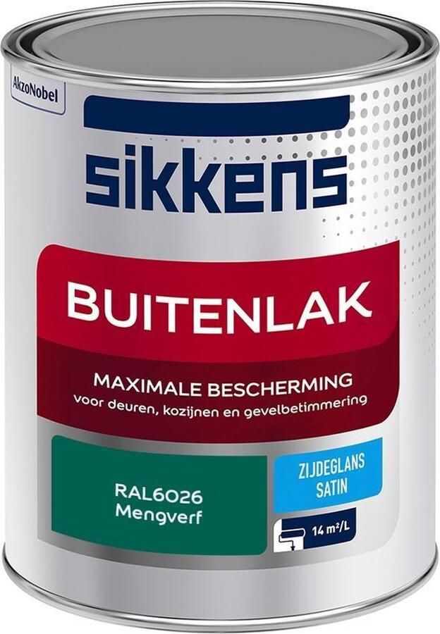 Sikkens Buitenlak Verf Zijdeglans Mengkleur RAL6026 1L