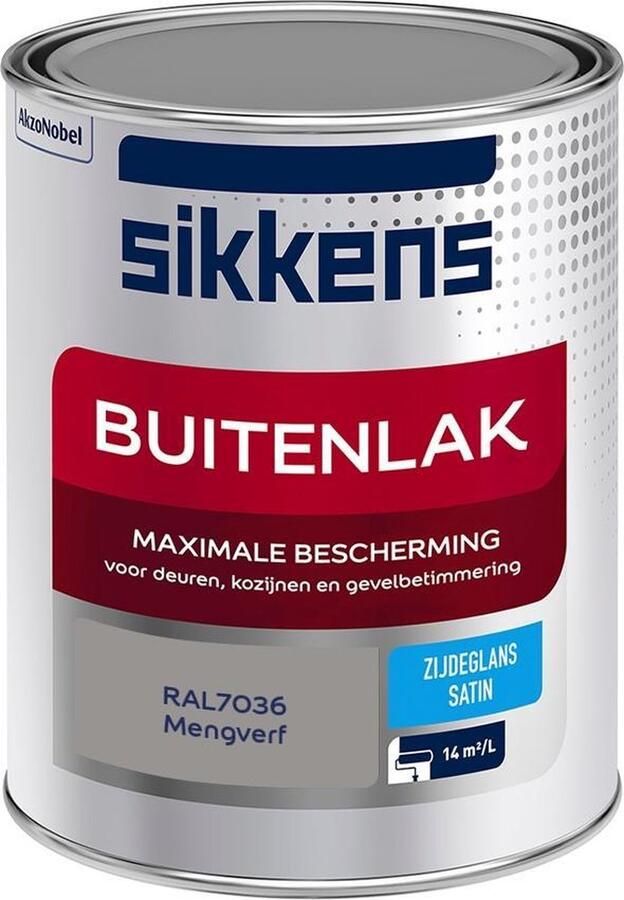 Sikkens Buitenlak Verf Zijdeglans Mengkleur RAL7036 1L