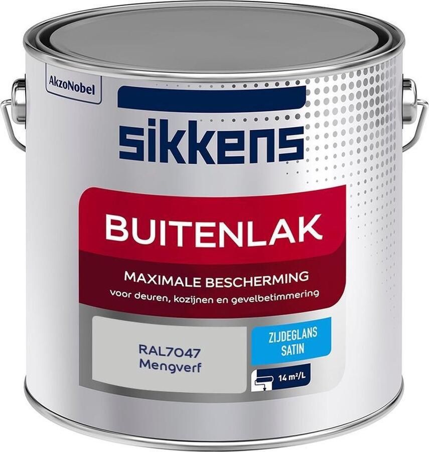 Sikkens Buitenlak Verf Zijdeglans Mengkleur RAL7047 2.5L
