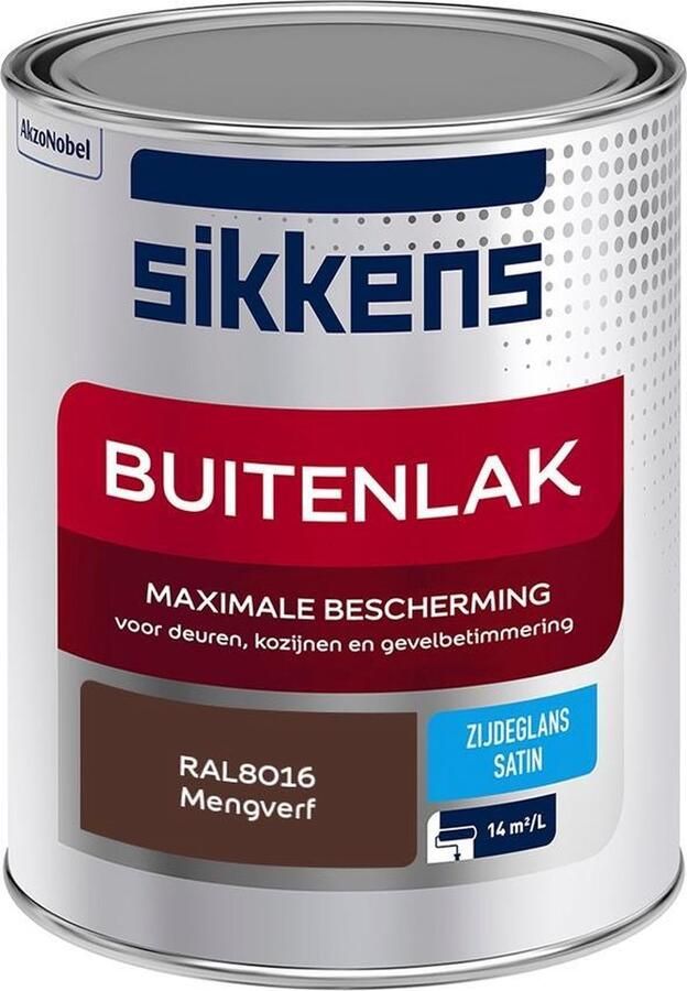 Sikkens Buitenlak Verf Zijdeglans Mengkleur RAL8016 1L