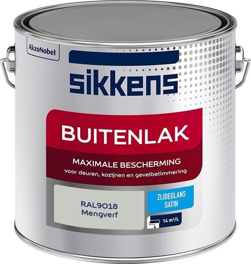 Sikkens Buitenlak Verf Zijdeglans Mengkleur RAL9018 2.5L