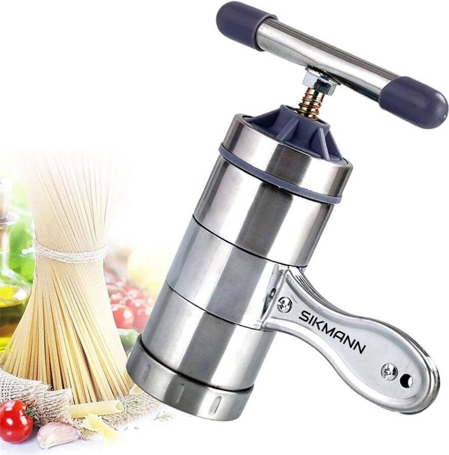 SIKMANN Pastamachine Pastamaker Zelf Pasta Maken Spaghetti Maker Raviolimaker 5 Pastadiktes RVS