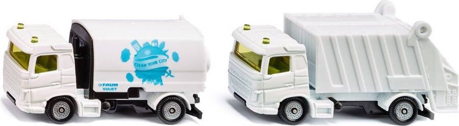 SIKU Set gemeentewerken veegwagen en vuilniswagen 1:87 nr 1687