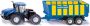 Siku New Holland T9 Tractor Met Silopower Silagewagen Blauw (1947) - Thumbnail 1